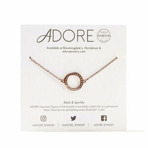 Adore by Swarovski 6inch Organic Circle Bracelet